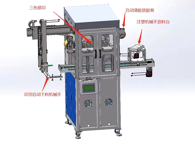 Machine side transfer printing machine