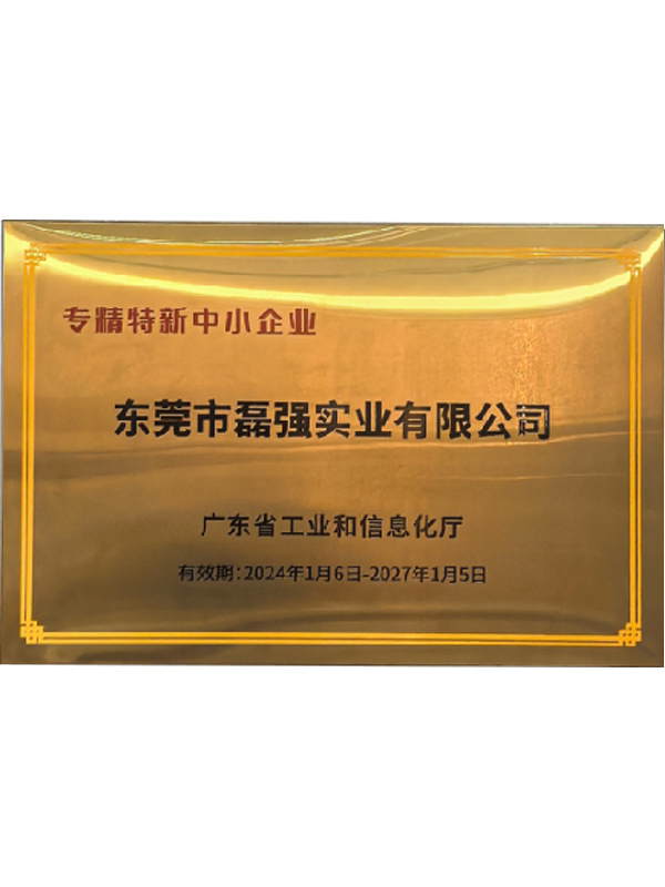 Specialized, refined, unique, and innovative certificate for small and medium-sized enterprises